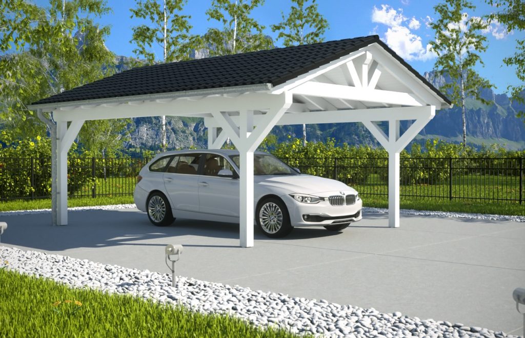 Carport CP-4560 für 1 Auto - Nordic Wooden Products